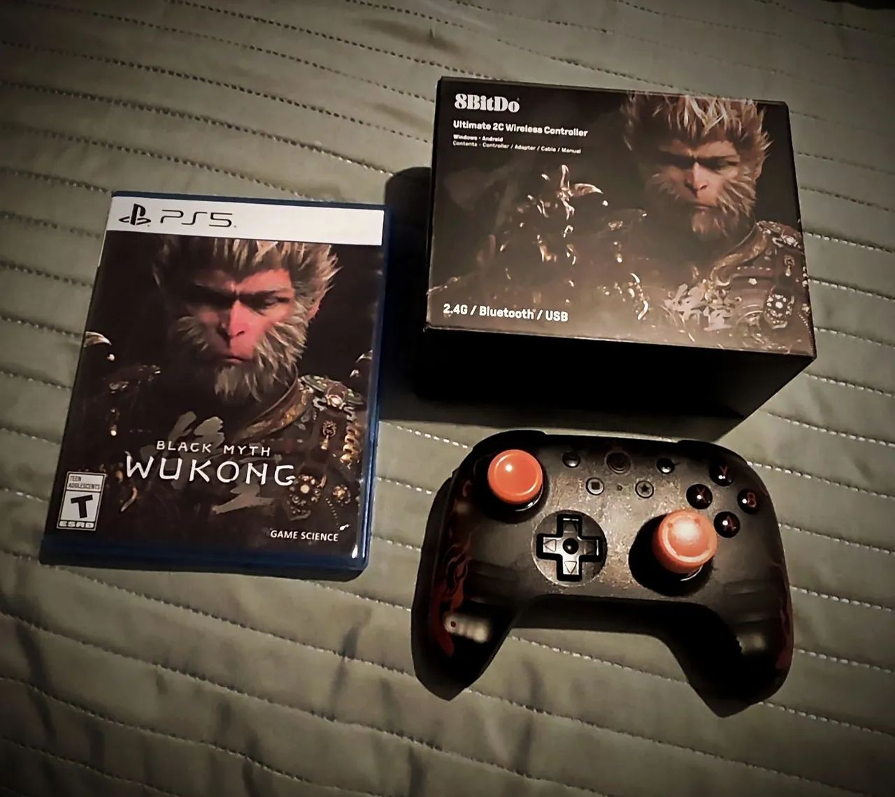8BitDo Ultimate 2C Wireless Controller - Edição Especial Wu Kong + Game Playstation 5