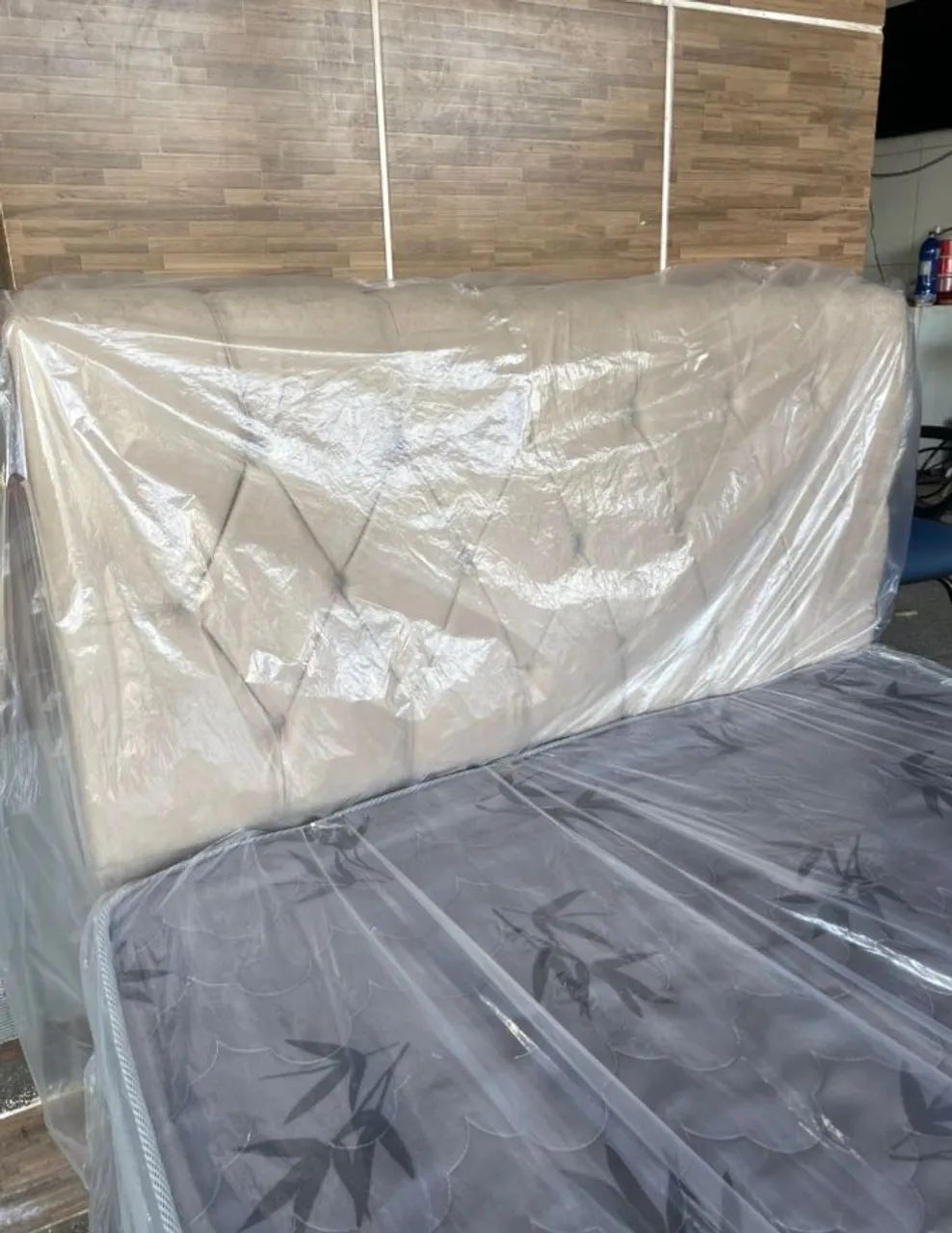 Kit puff baú e cabeçeira  - Foto 3