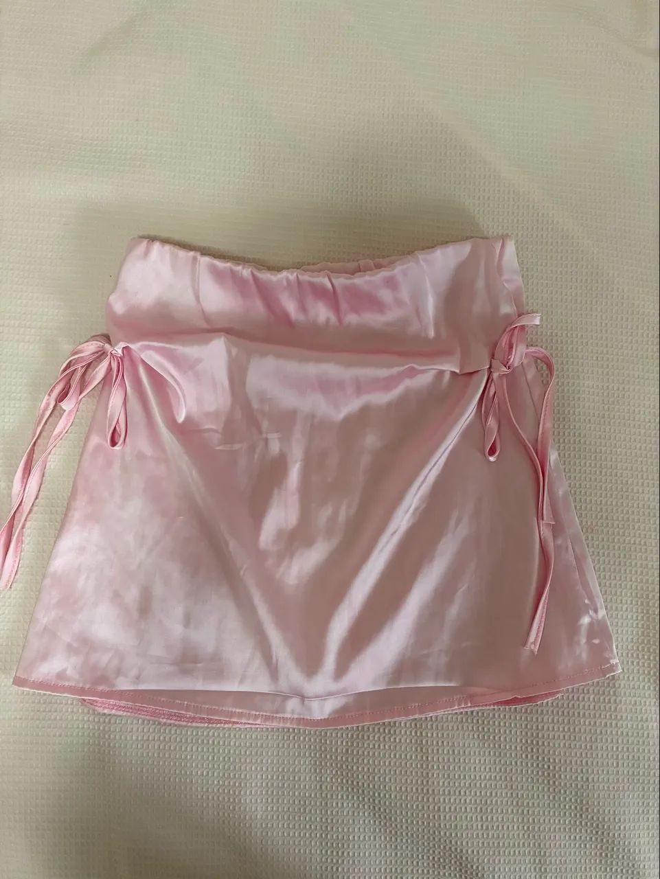 Mini Saia de Cetim Rosa Bebê Tam PP