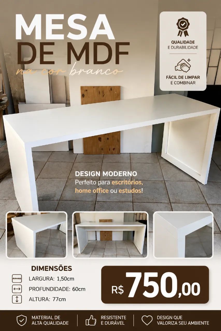 ? Penteadeira Suspensa MDF - Elegância e Economia de Espaço!