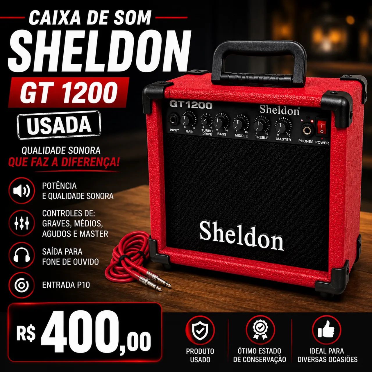 Caixa de som Sheldon GT 1200