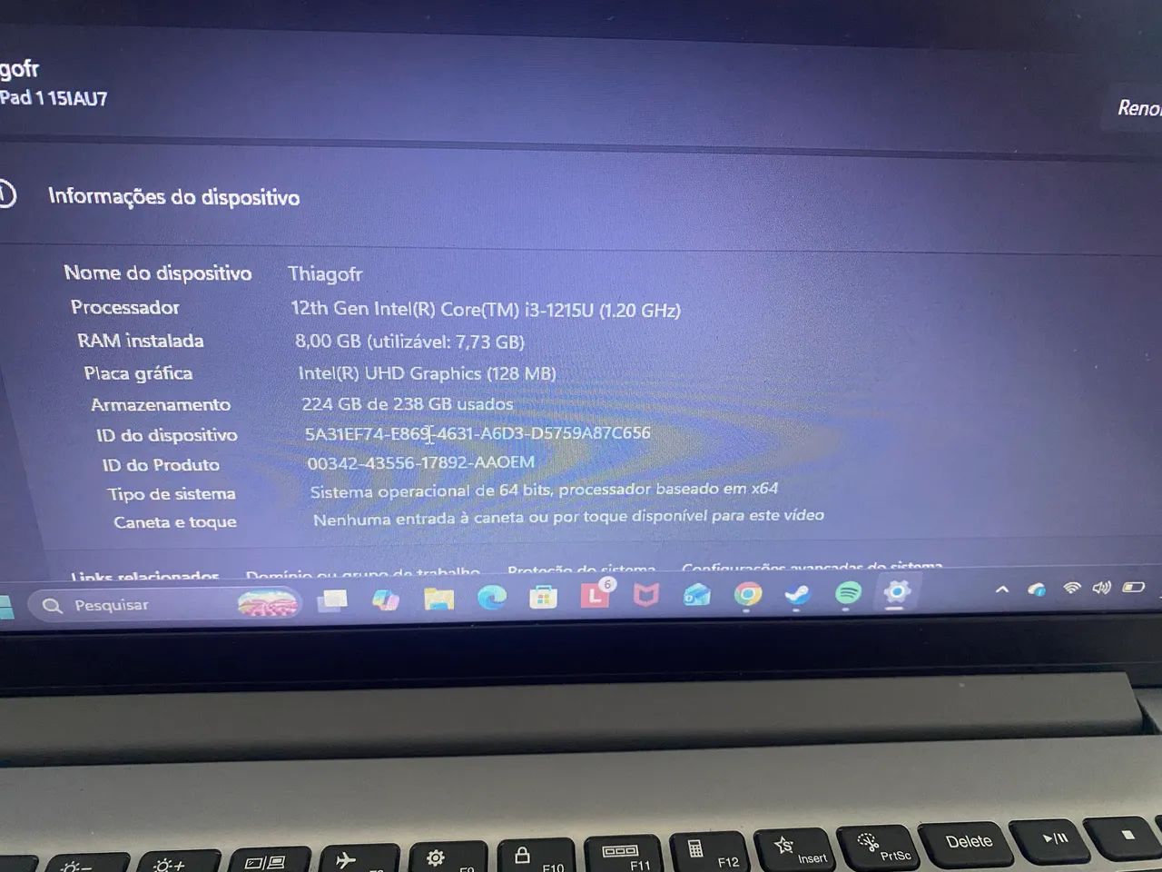 Notebook Lenovo 