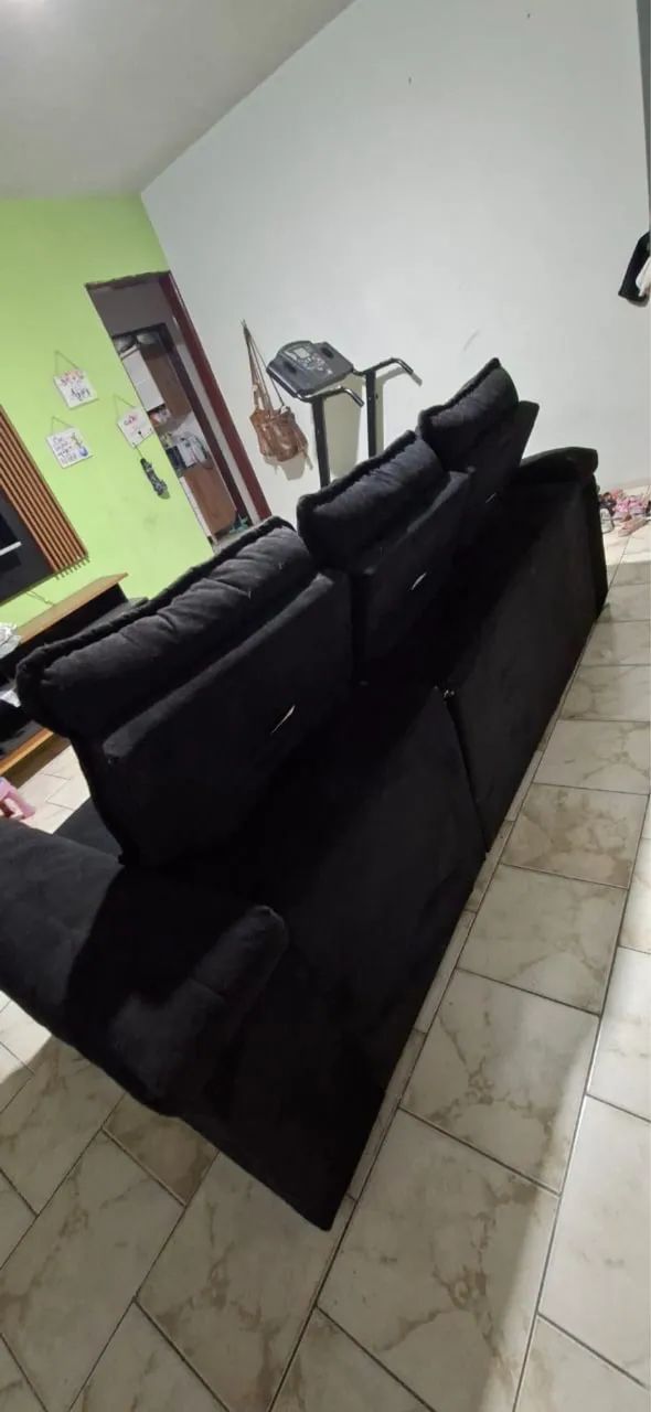     Sofá Preto 3 Lugares - Oportunidade  - Foto 5