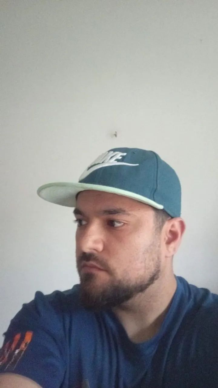 Boné nike original true snapback aba reta azul e verde água - Foto 5