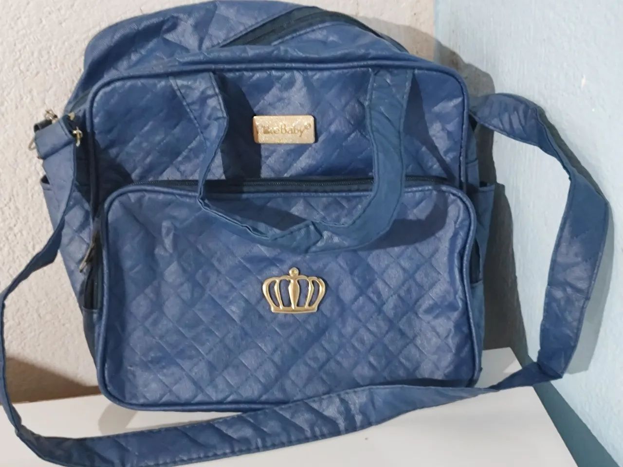Kit Bolsa Maternidade Completo Azul Usado - Foto 4