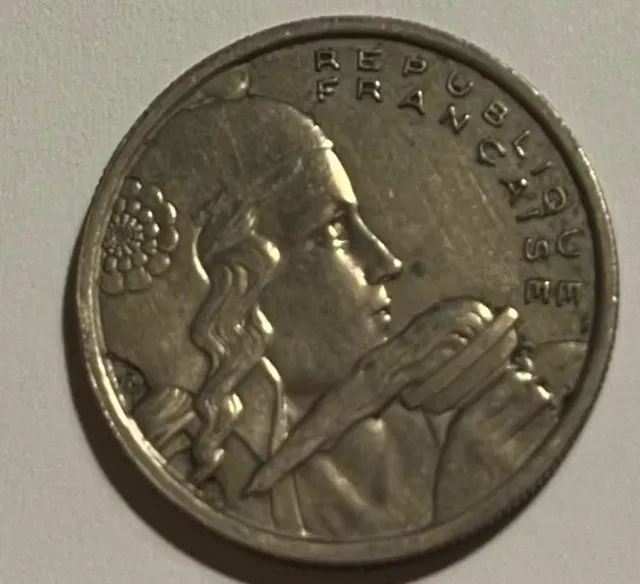 Moeda antiga francesa 1958 100 francs