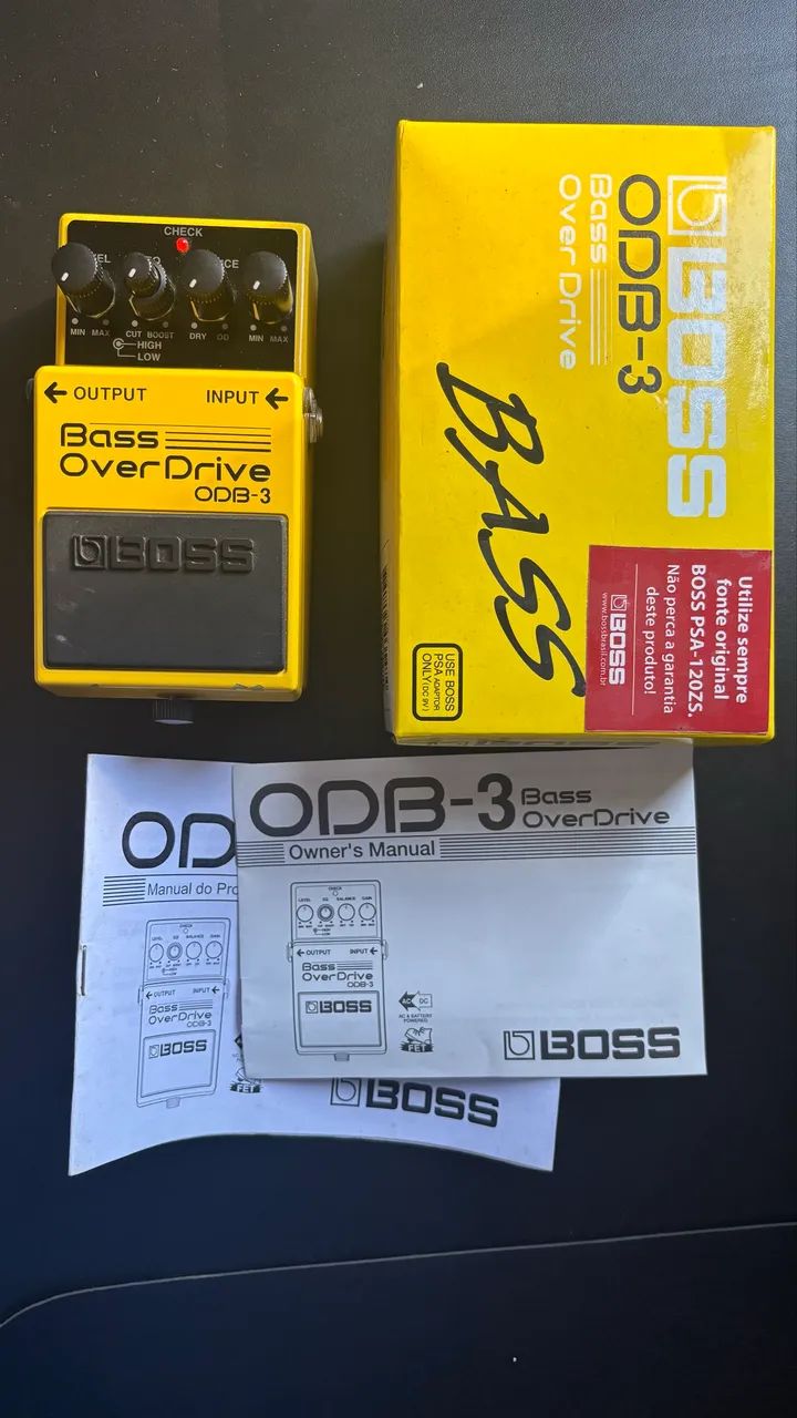 Pedal Boss ODB-3 Bass OverDrive - Completo com Caixa e Manuais