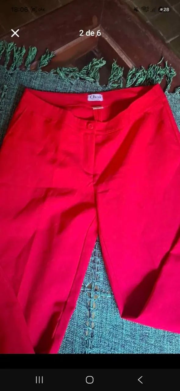 Conjunto blaser e calça tam M vermelho - Foto 2