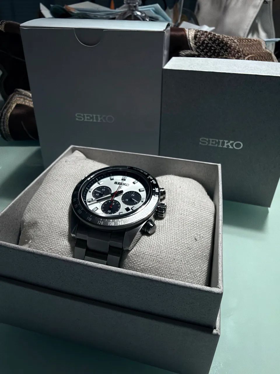 RELÓGIO SEIKO SPEEDTIMER PANDA 