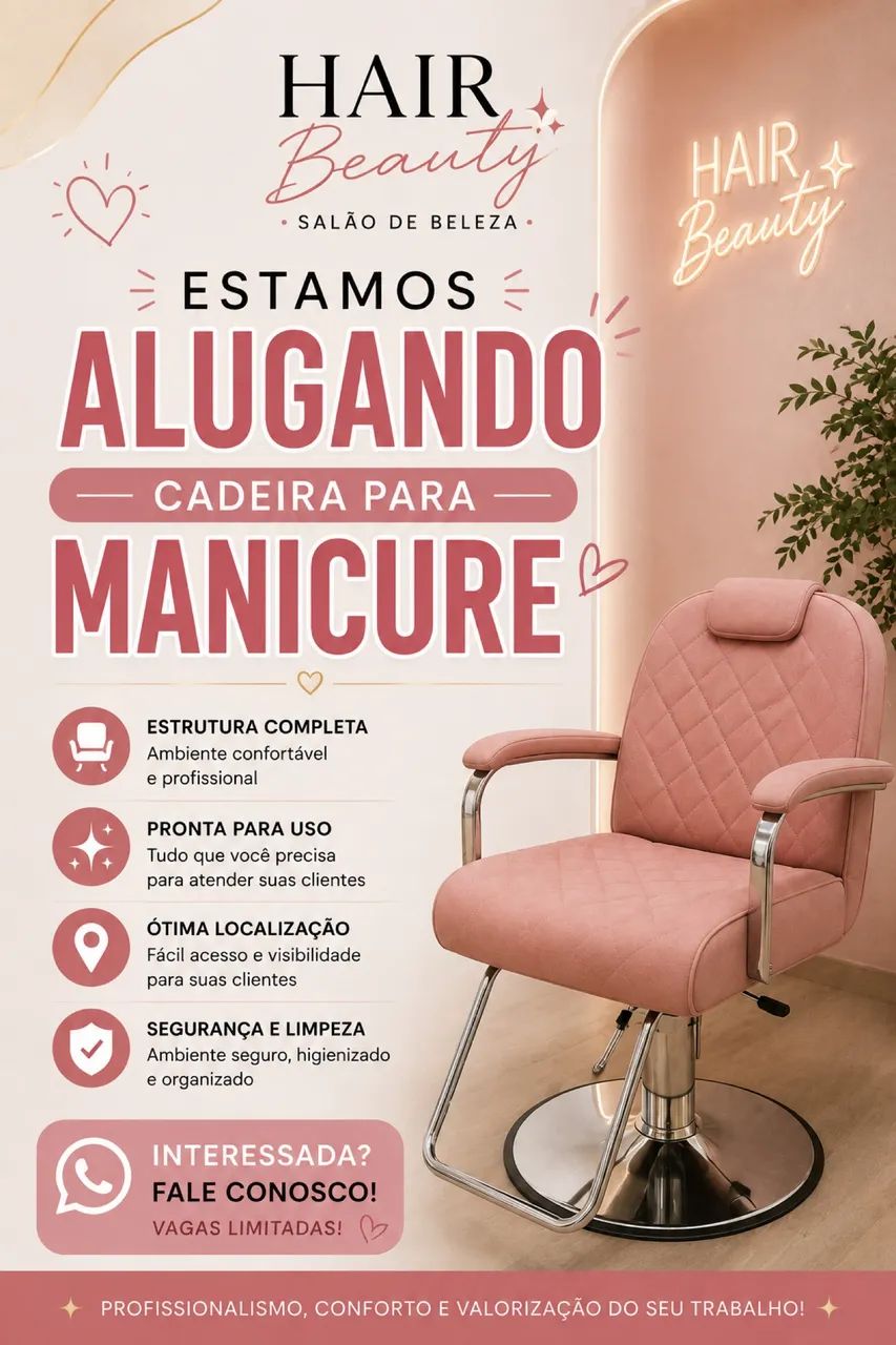 Aluguel de Cadeira - Manicure