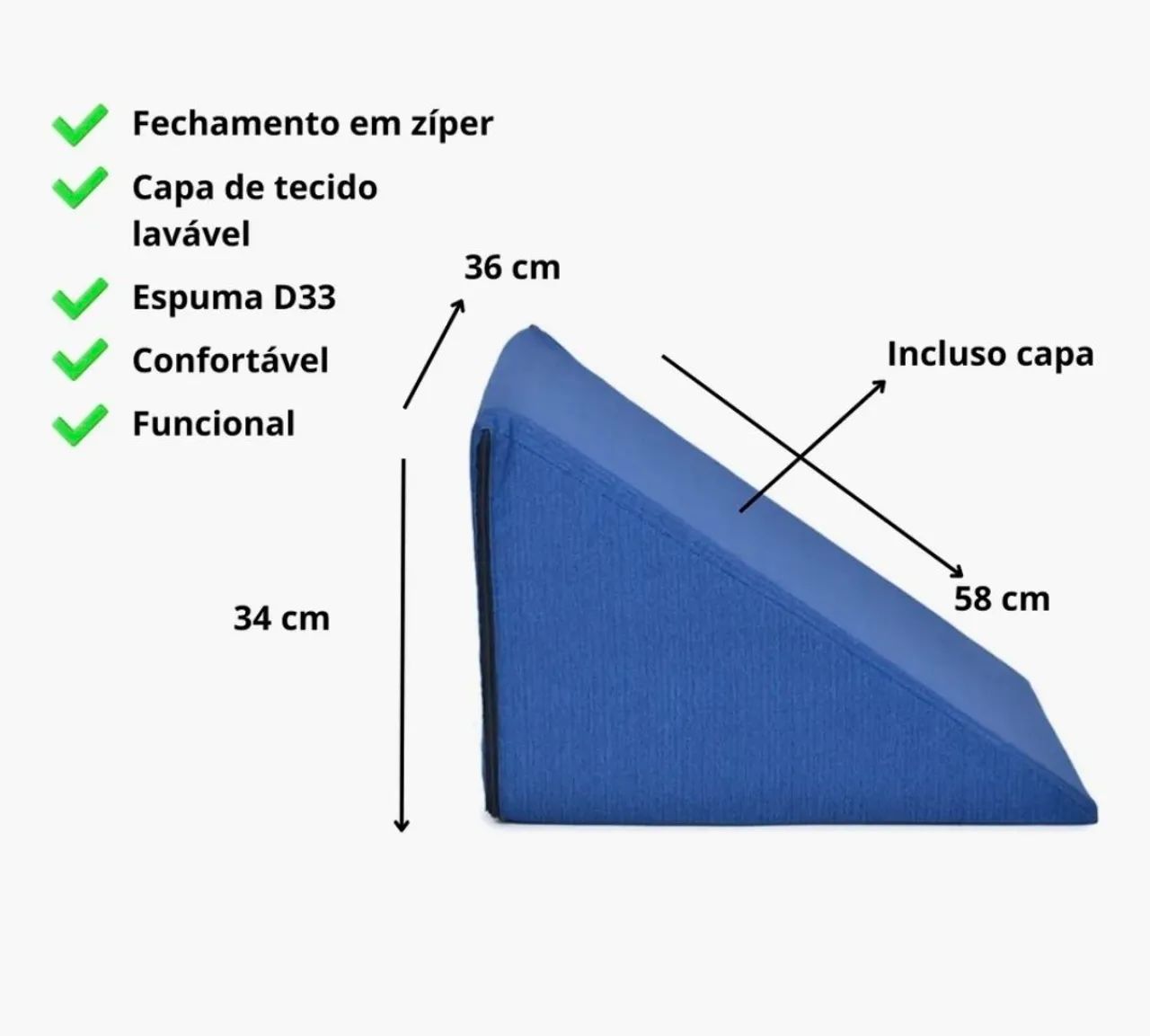Travesseiro triangular encosto65171916193537120