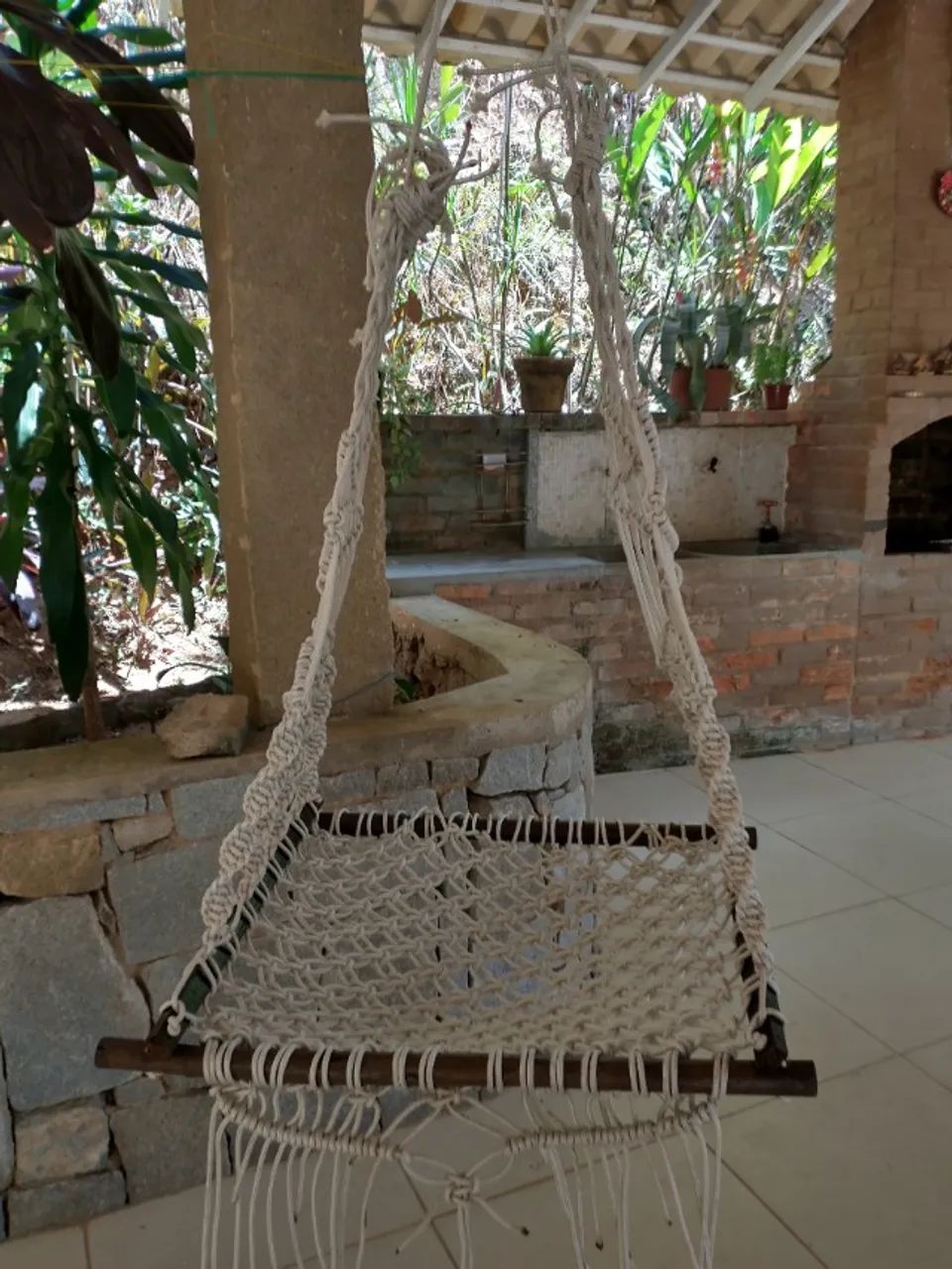 Cadeira balanço em macramé  - Foto 2