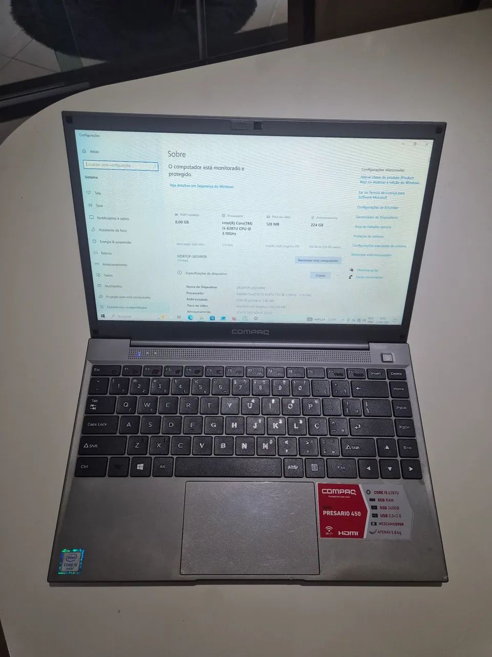 Notebook i5 8GB SSD240 Novíssimo 