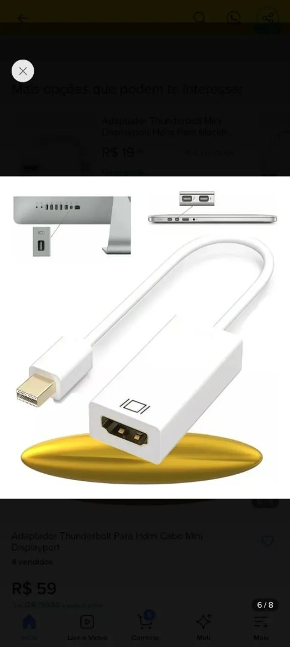 Cabo para Mac Thunderbolt - Foto 2