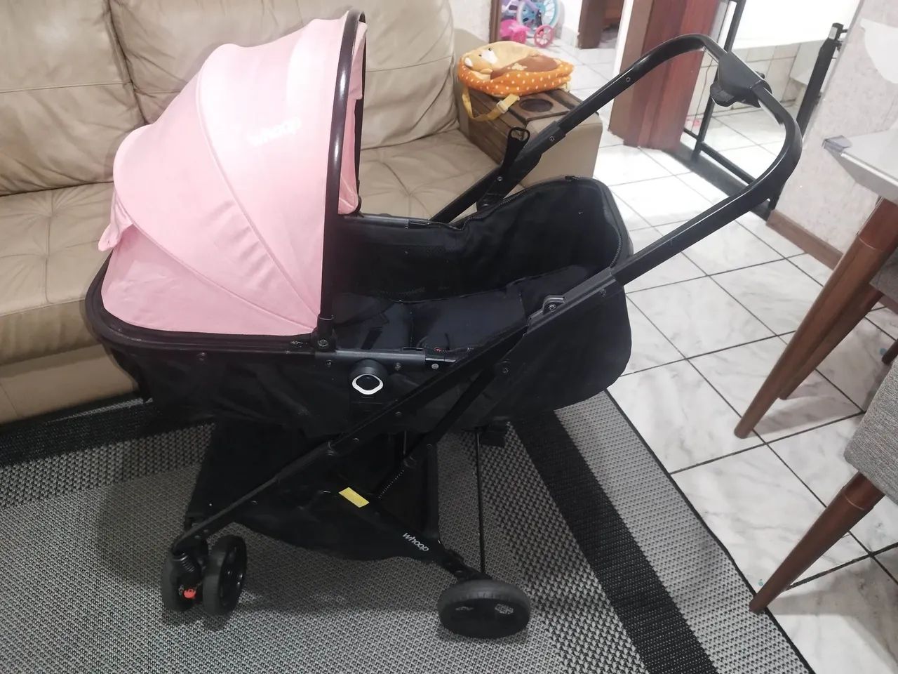Carrinho Rosa de Bebê Reversível Galzerano Whoop - até 15kg