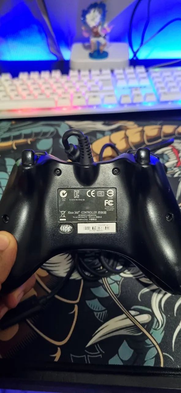 Controle Xbox 360 original (c/ cabo, compatível com PC) - Foto 3