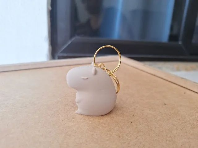 Chaveiro Capivara 3D Pequeno Mais Clara
