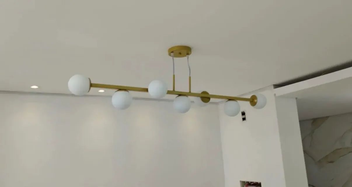 Lustre Jabuticaba 7 Globos - Dourado  - Foto 4