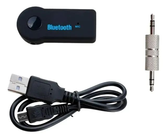 Adaptador Receptor Bluetooth Usb Musica P2 Chamada Som Carro Cor Preto - Foto 2