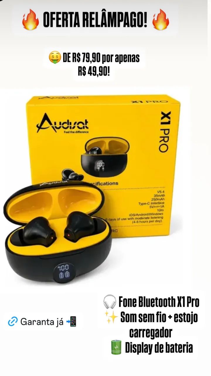 Fone de Bluetooth 