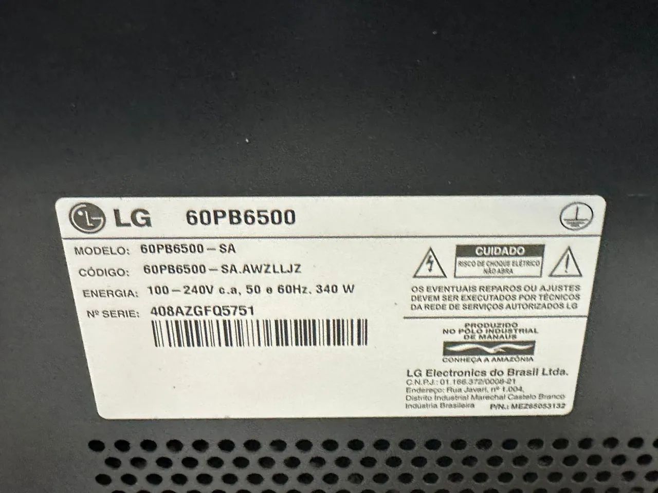 Tv 60 lg newplasma   topp não é smart - Foto 4