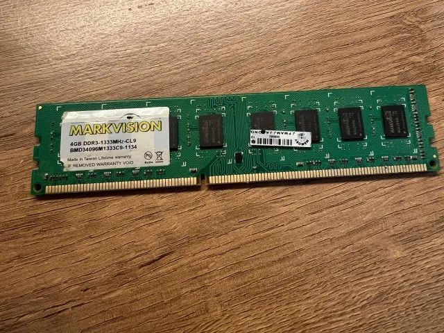 Memória RAM Markvision 4GB DDR3 UDIMM frequência 1333MHz