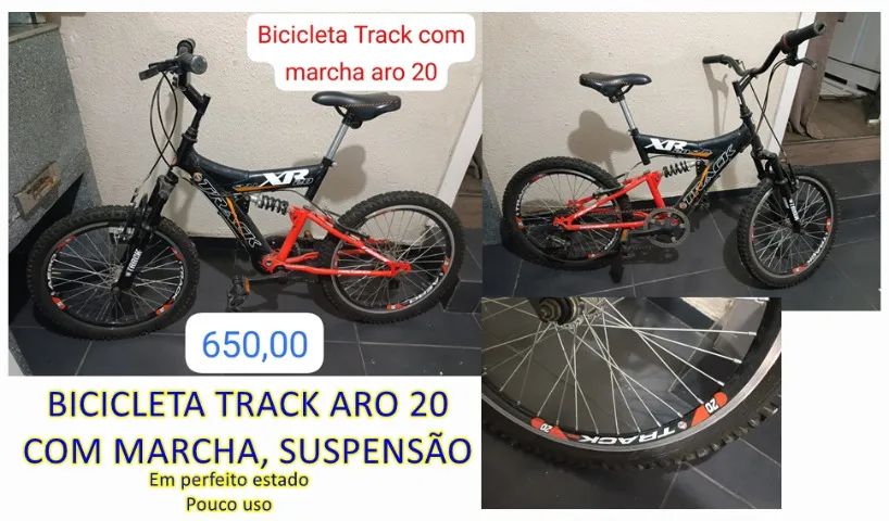 Bicicleta Aro 20 com marcha e suspensão