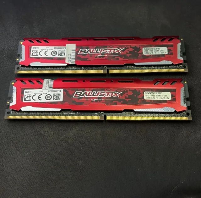 2x4GB MEMÓRIA CRUCIAL BALLISTIX DDR4 2400MHz - Memória RAM