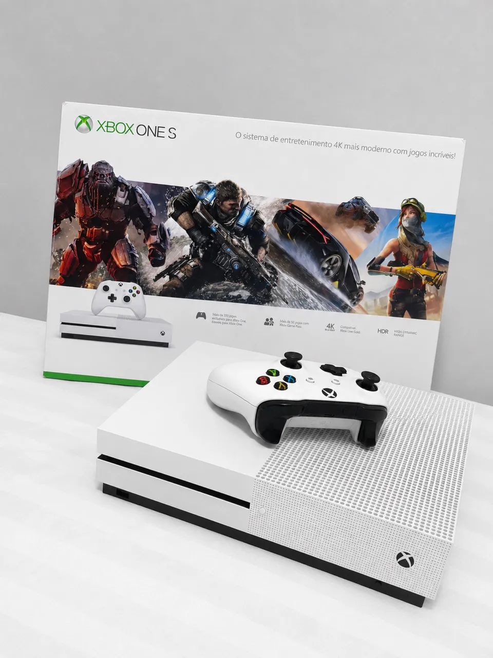 Xbox One S 1TB com Controle e Caixa - Consoles de Vídeo Game