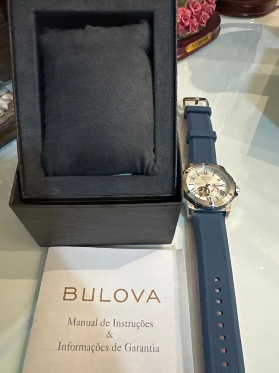 Bulova Marine Star Automático ? Azul e Branco ? 45 mm - Foto 4
