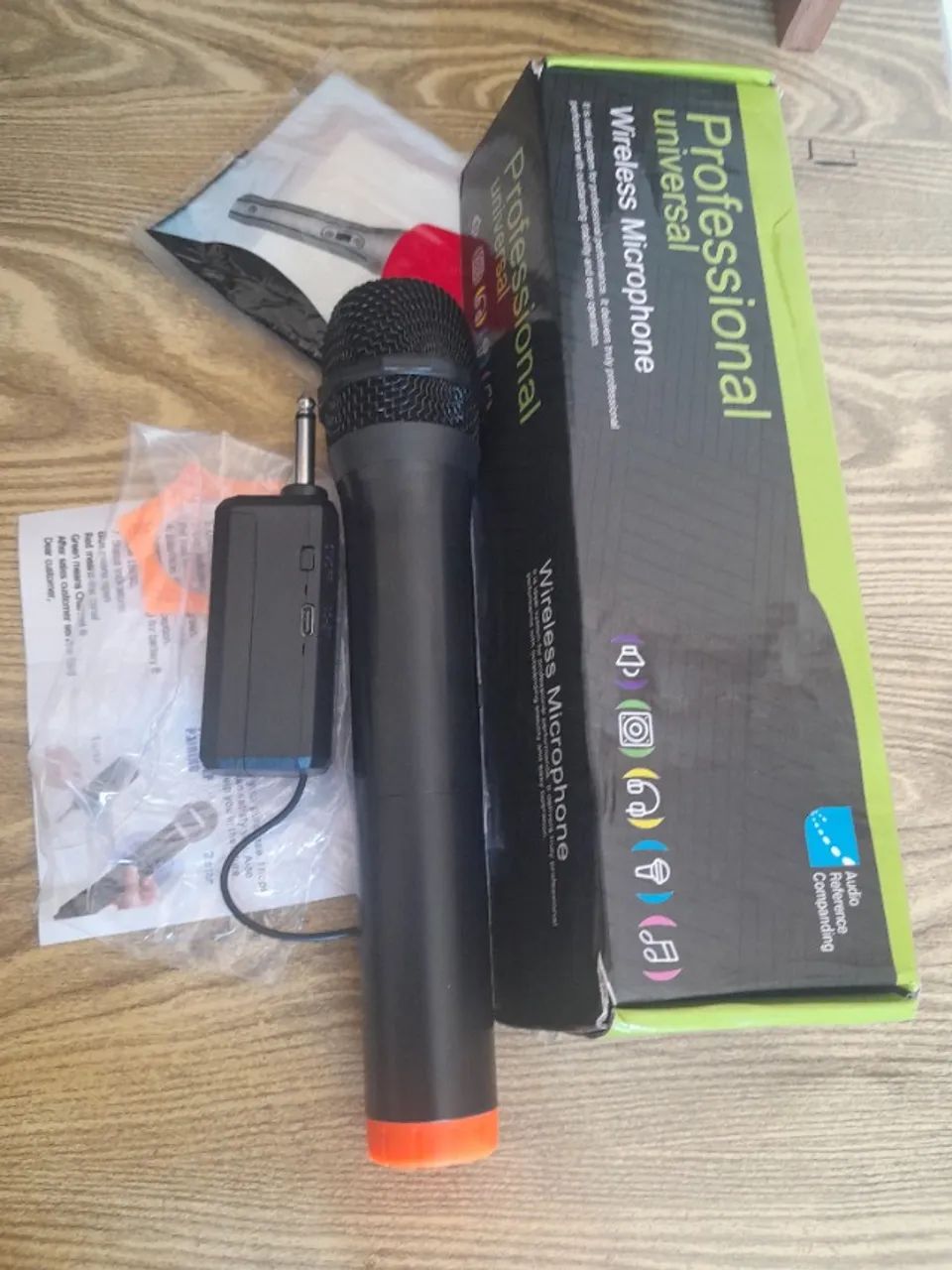 Microfone sem fio uhf frequência fixa 1 canais microfone profissional - Foto 6
