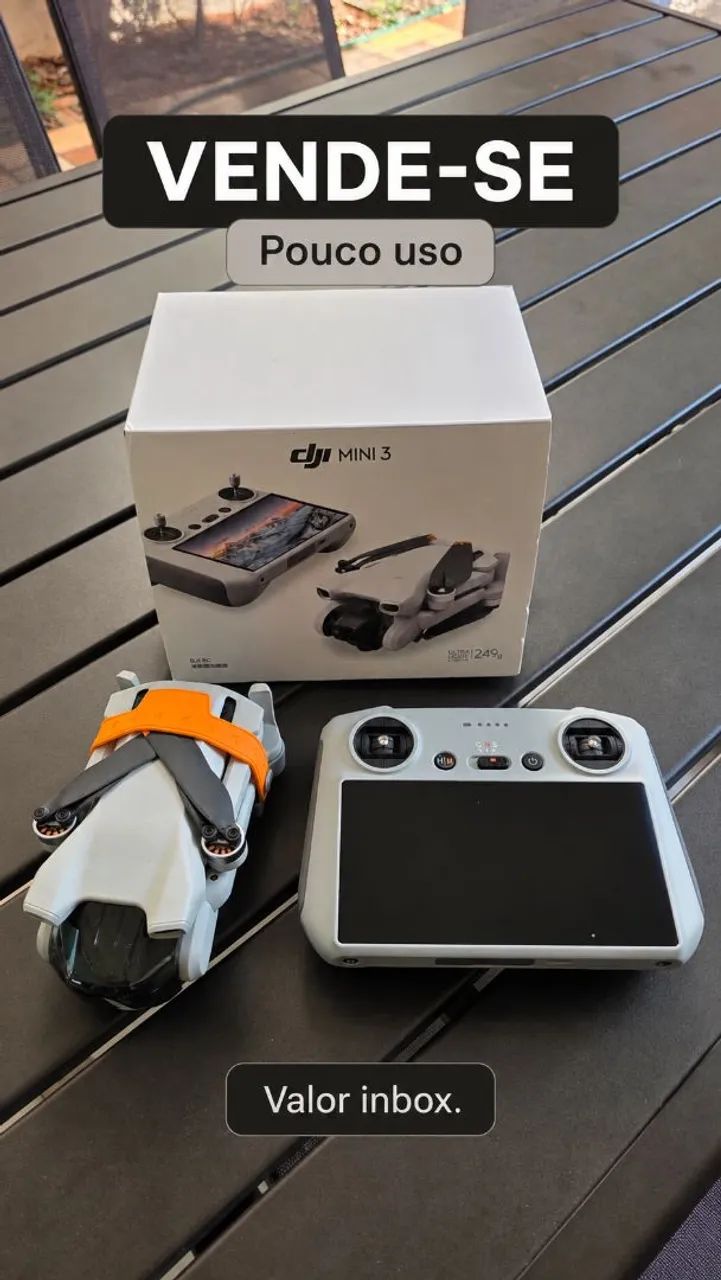 Promo - DJi mini3 (usado 4x) com chip memória 