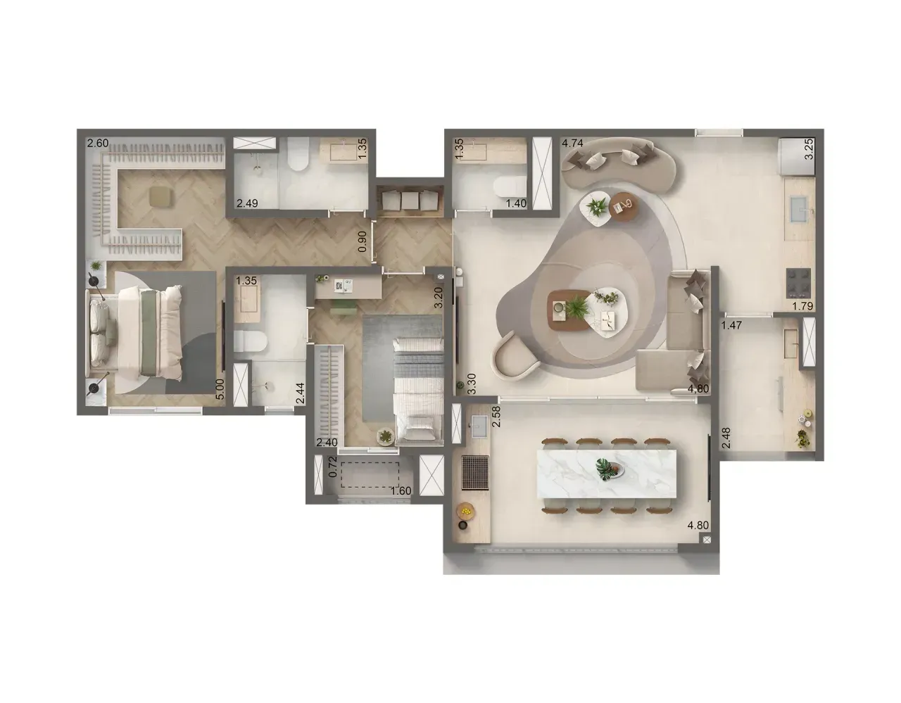 PLANTA 88m²