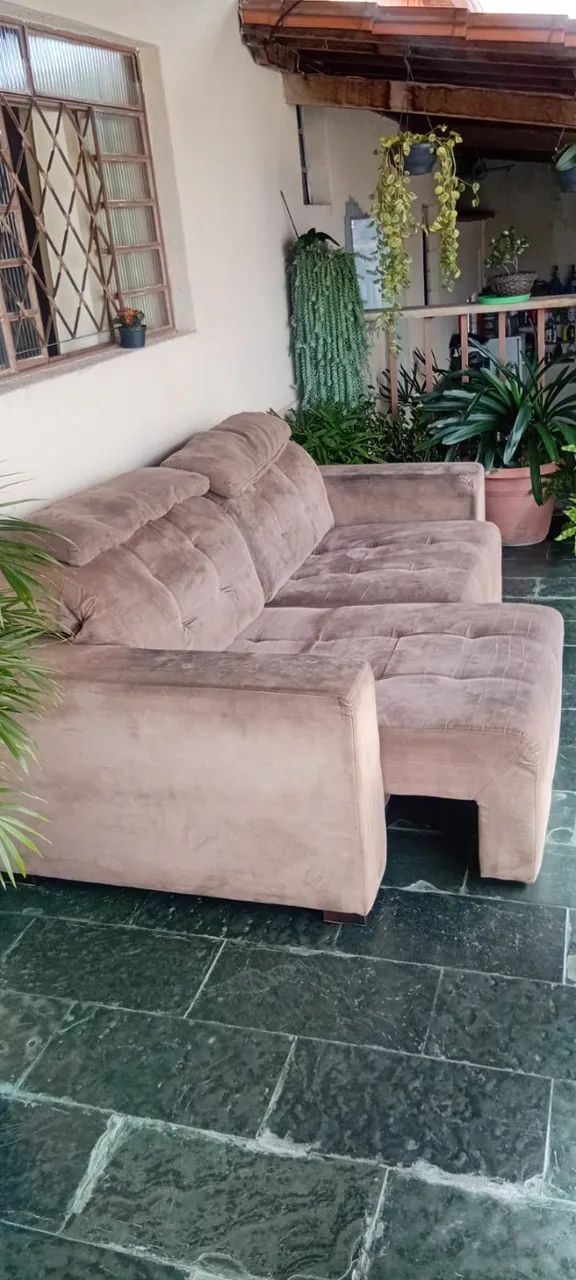 Sofa Retrátil 3 lugares usado - Foto 2