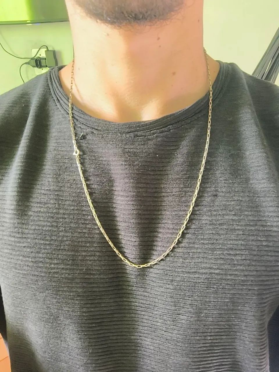 Cordão de prata banhada 4,2grama 