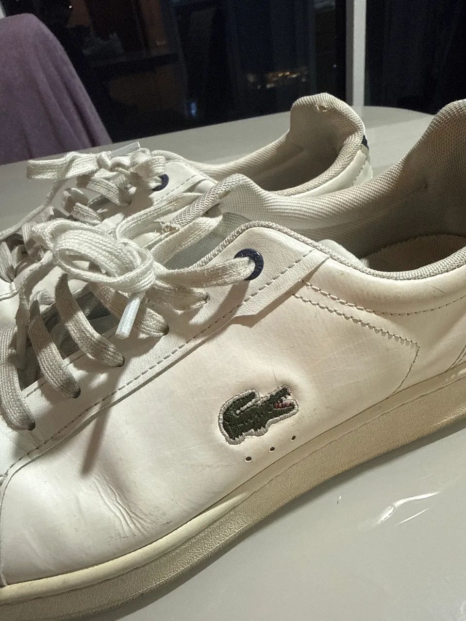Sapato Lacoste Masculino - Couro Branco 41 - Foto 3
