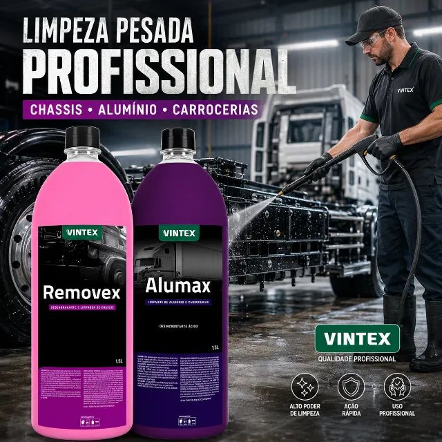 KIT ALUMAX + REMOVEX PROFISSIONAL PARA LIMPEZA PESADA 1,5L - Foto 3