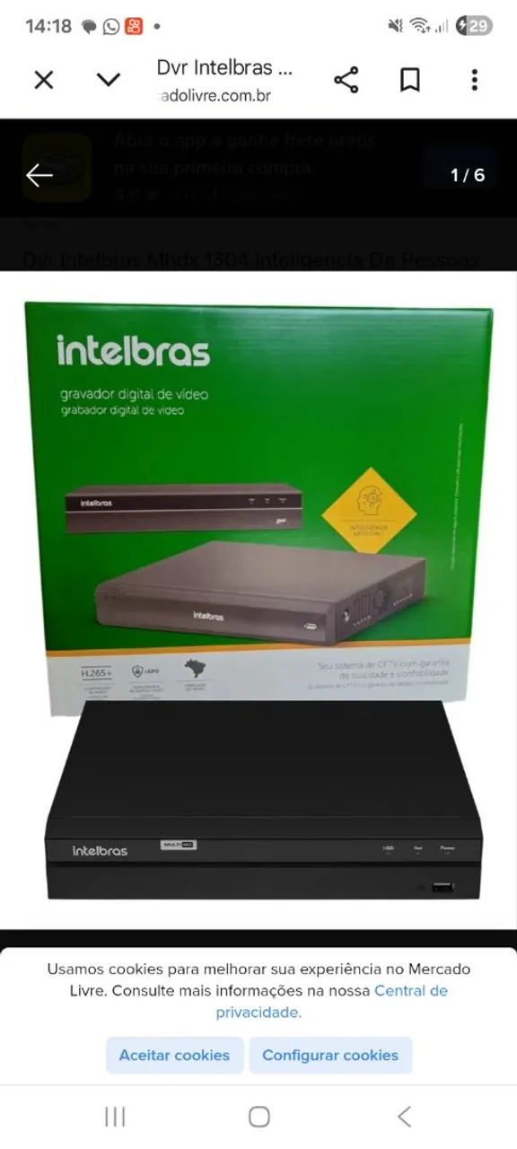 Gravador de 04 chs intelbras  - Foto 2