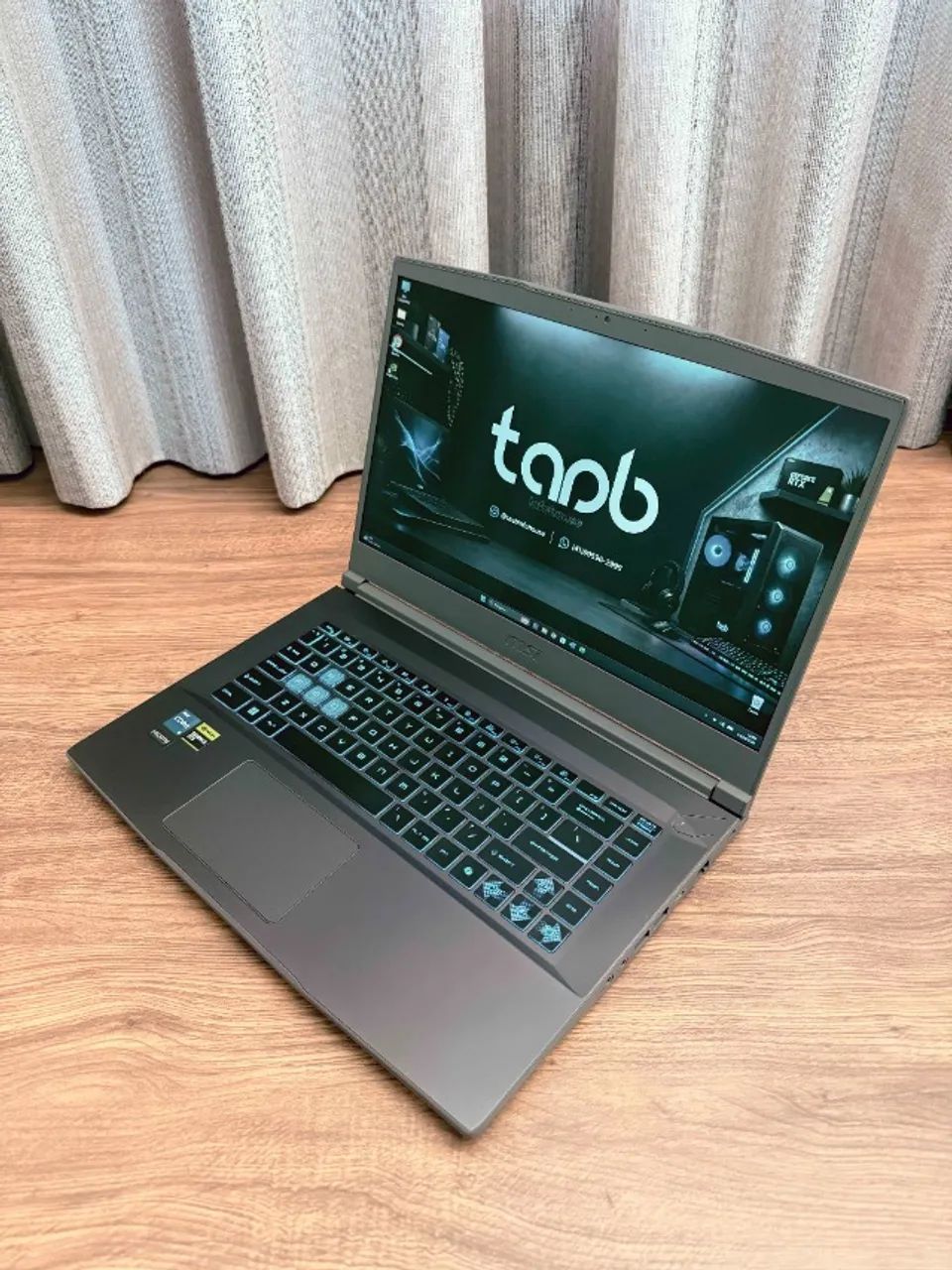 Notebook Gamer MSI Thin 15 Intel Core i5 RTX3050 16Gb 512SSD 15.6" Polegadas 144hz