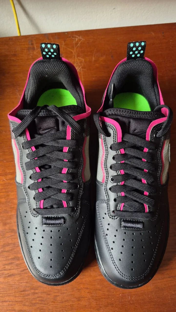 Nike Air Force 1 React Black Neon  - Foto 2