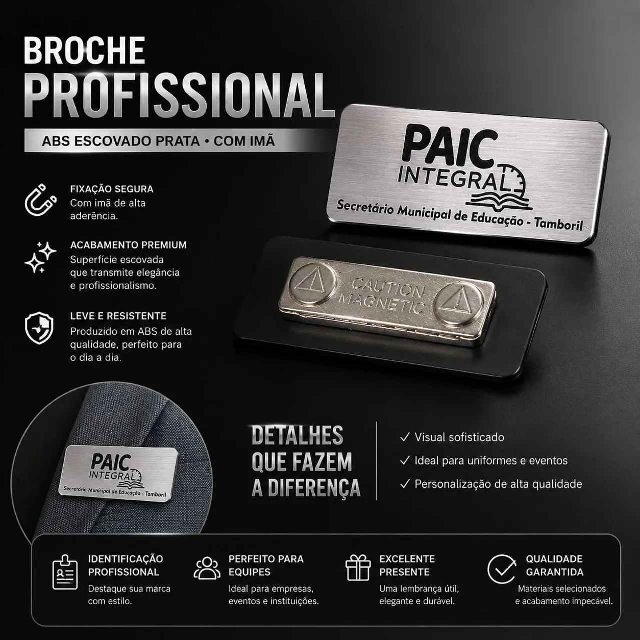 Broches de Identificação Personalizados - Foto 4