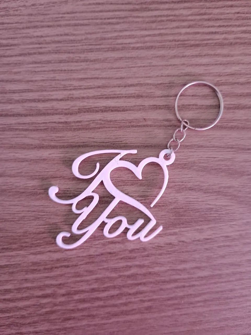 Chaveiro Personalizado I Love You com Coração 
