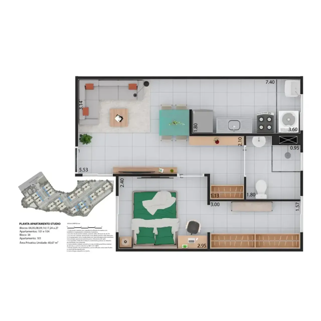 PLANTA 40m²
