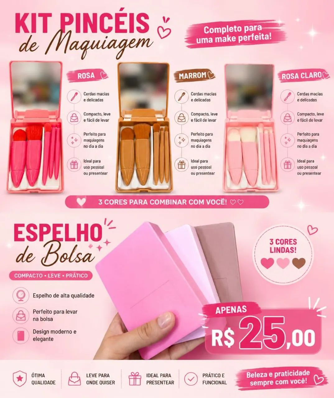 Kit Pincéis de Maquiagem 