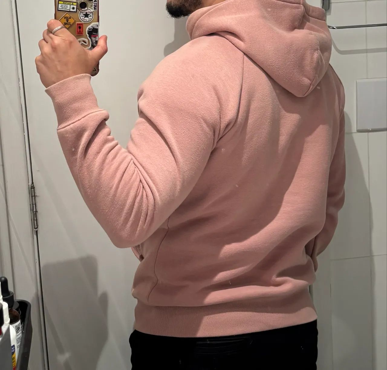 moletom masculino rosa P - Foto 2