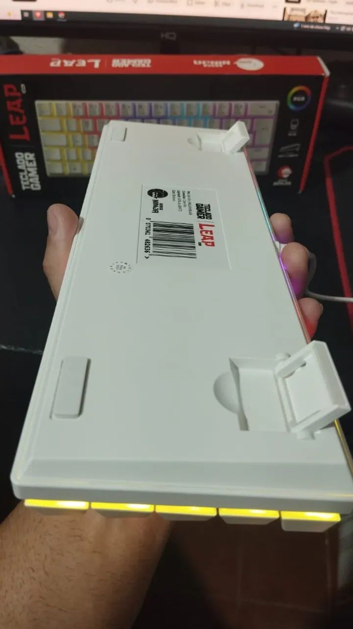 Teclado Mecânico Rgb Usb 60% Branco - Foto 3