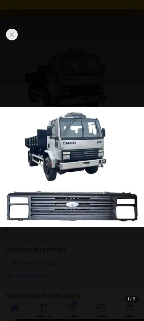 GRADE FRONTAL CARGO 85/99 PADRÃO ORIGINAL