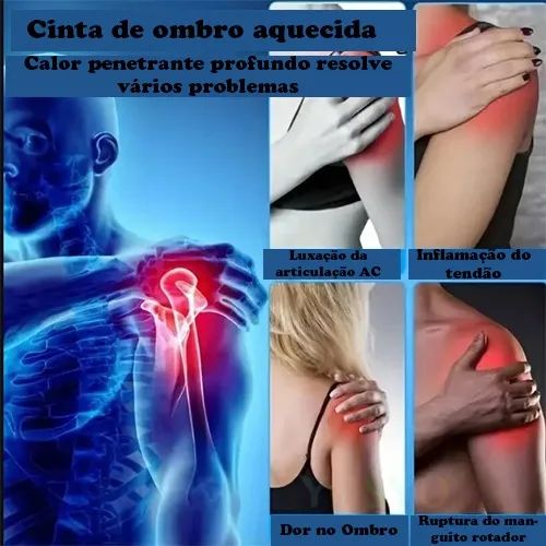 Cinta Aquecimento Massageadora Ombro Elétrica Infra Dor Crônica - Foto 5