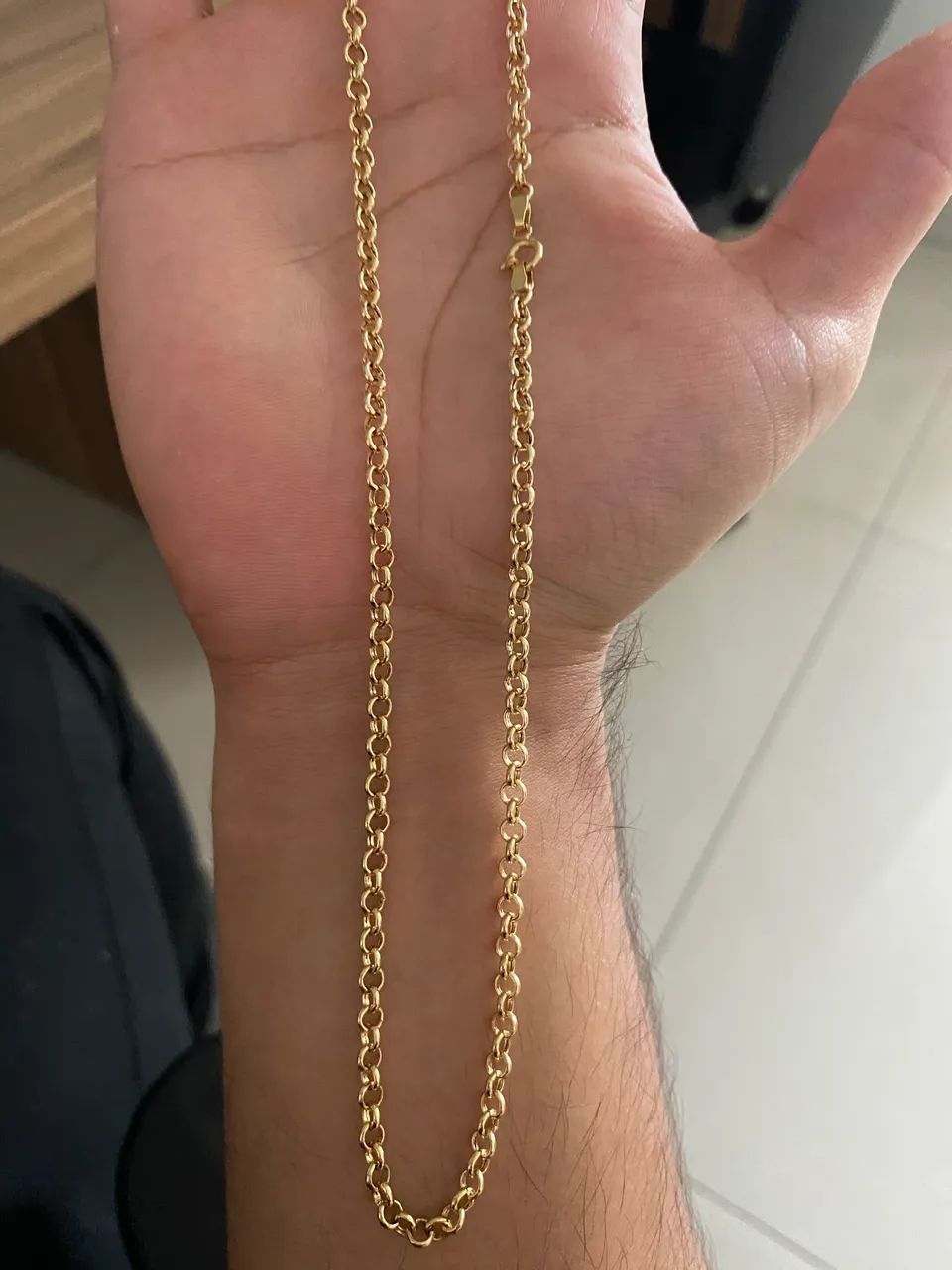 Colar elo português ouro 18k