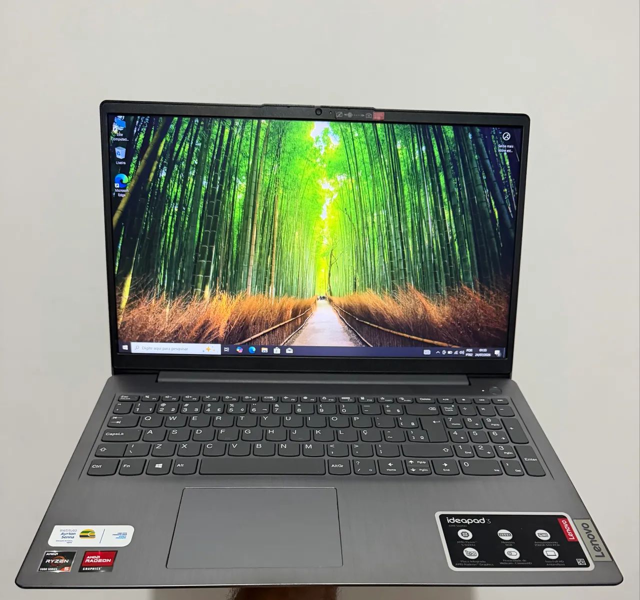 Notebook Lenovo Ryzen 5, 20gb ddr4, Ssd Nvme 512gb (Aceito cartão) - Foto 2